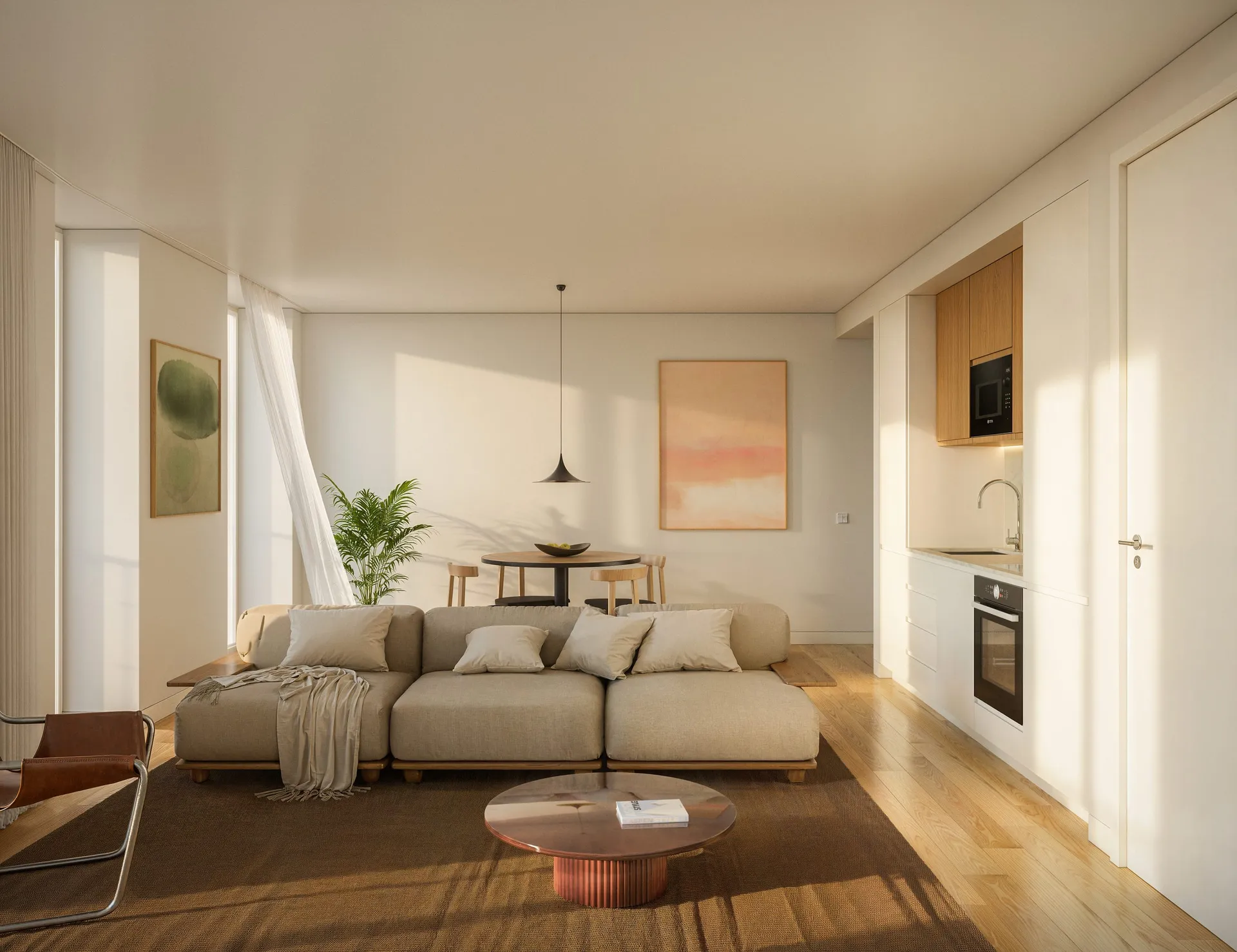 Rua do Passadiço unit C living room conceptual visualisation