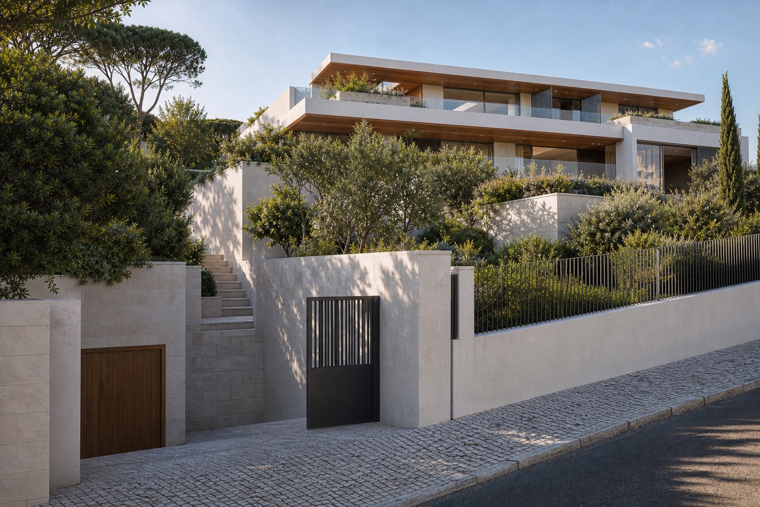 Conceptual visualisation of the Oeiras Villa street arrival